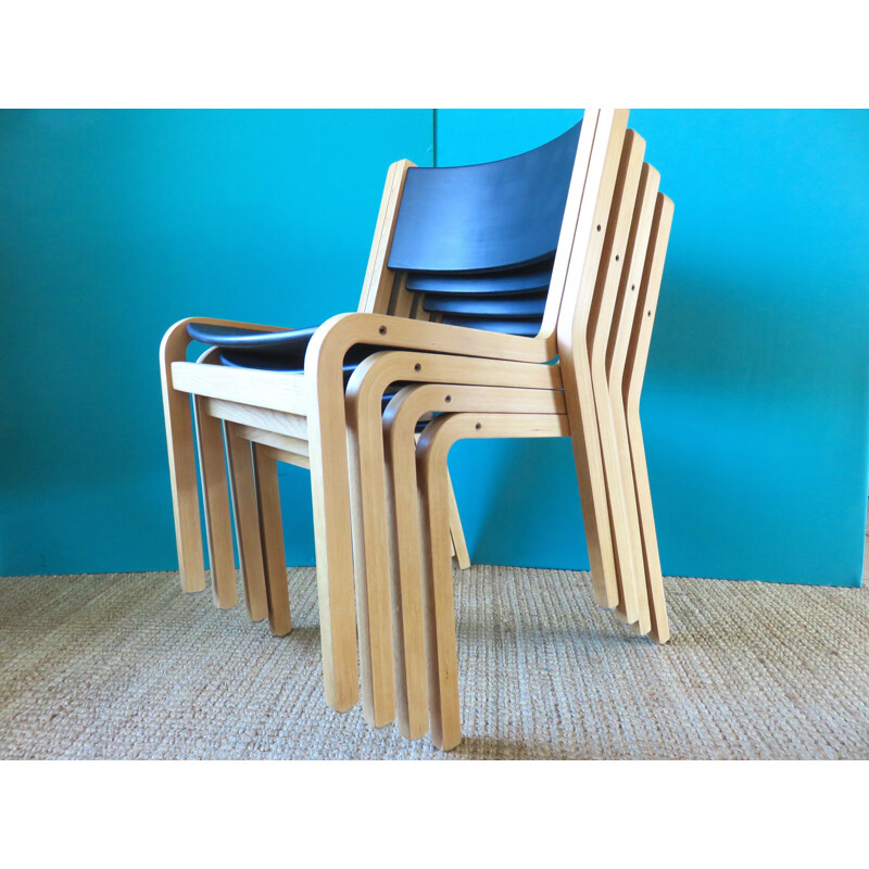 Conjunto de 4 cadeiras de carvalho maciço da Thygesen e Sorensen - 1960