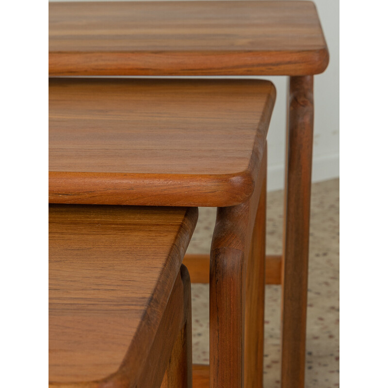 Vintage solid teak nesting tables, Denmark 1960s