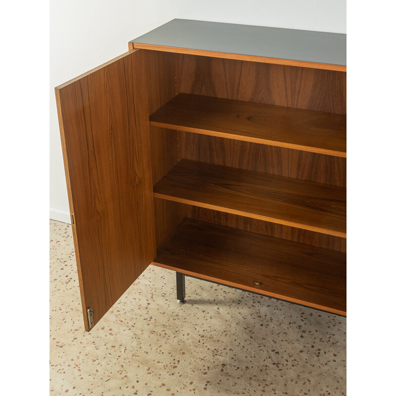 Vintage highboard in teak veneer with two doors by DeWe, Germany 1960s