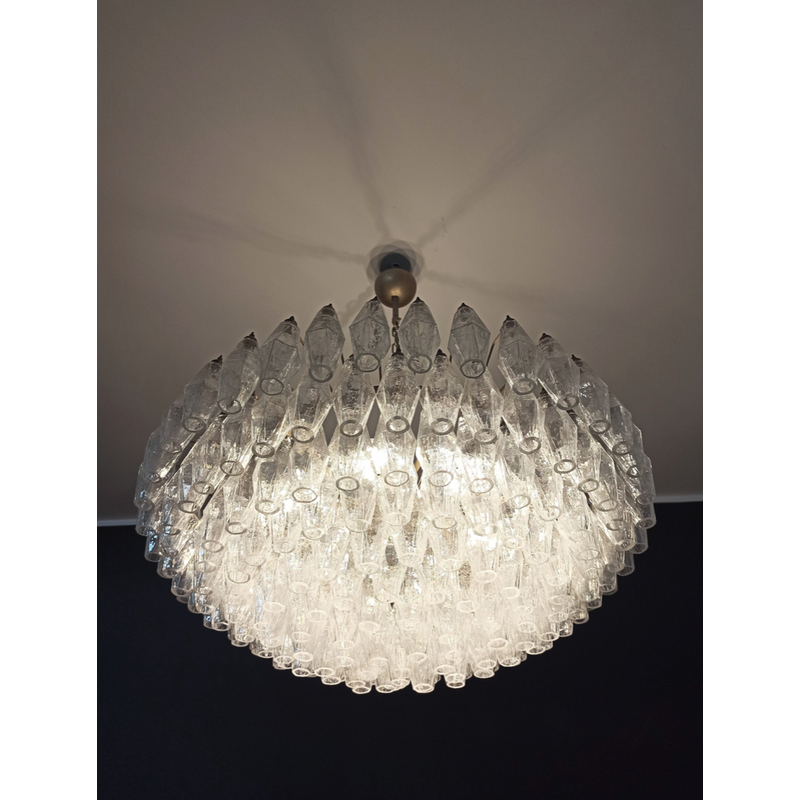 Lampadario italiano vintage in vetro di Murano