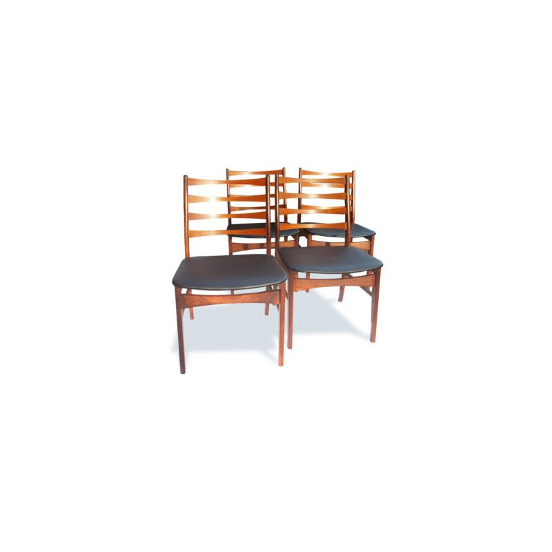 Set of 4 Danish teak chairs - 1950s