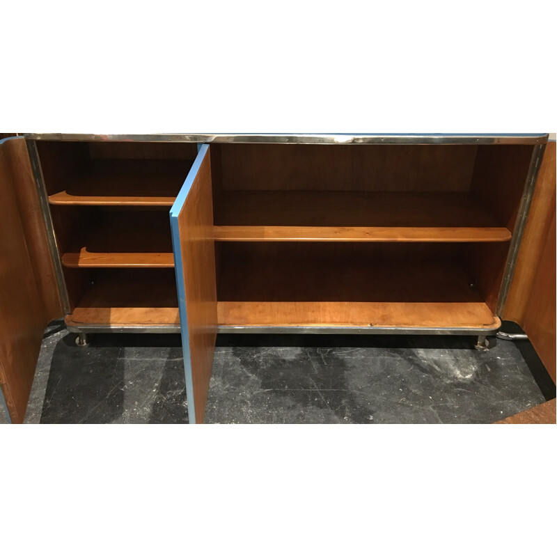 Industrial blue Czech sideboard - 1930s