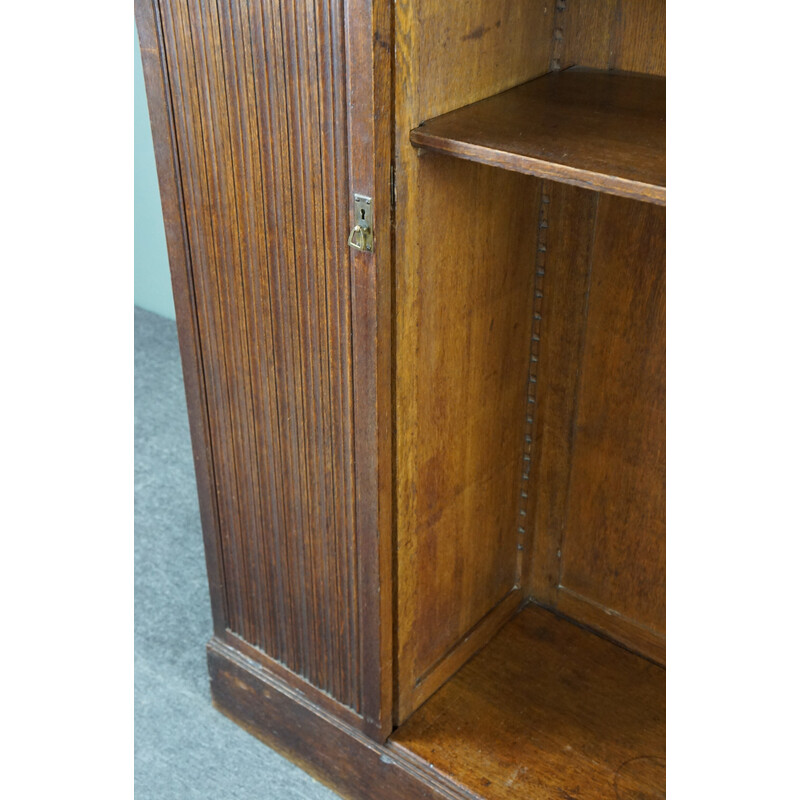 Art Deco vintage cabinet with cut glass, Belgium