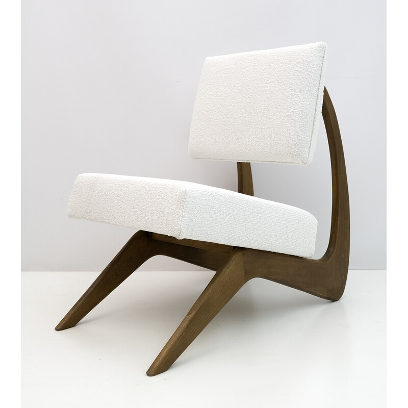 Paar vintage walnoten fauteuils van Adrian Pearsall voor Craft Associates