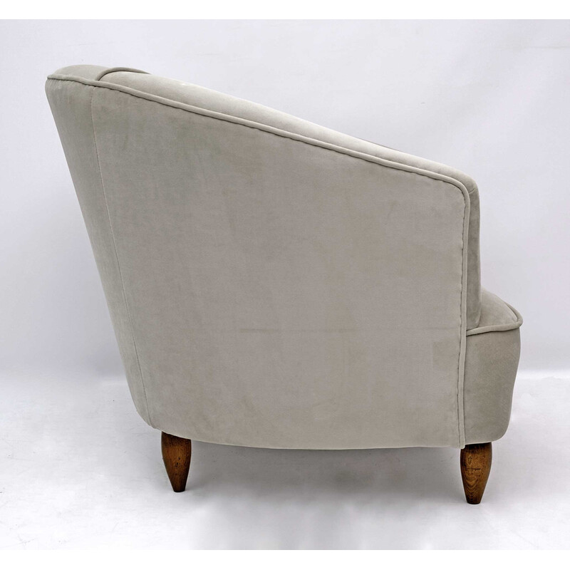 Pair of mid-century velvet armchairs "Casa E Giardino" by Gio Ponti, 1936s