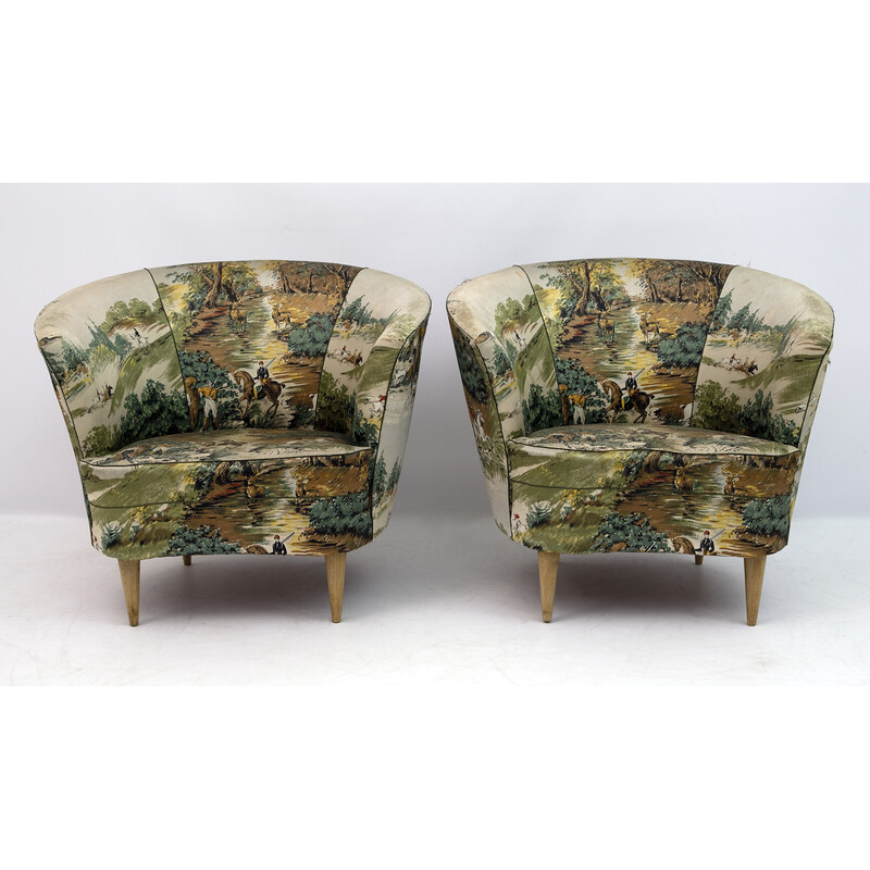 Pair of vintage Italian armchairs by Casa e Giardino, 1950s