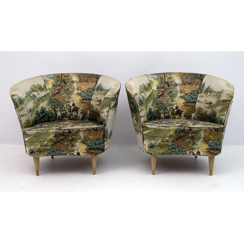 Paire de fauteuils italiens vintage par Casa e Giardino, 1950