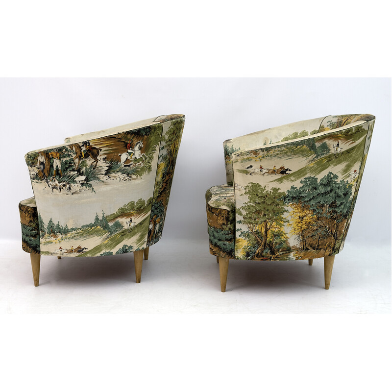 Pair of vintage Italian armchairs by Casa e Giardino, 1950s