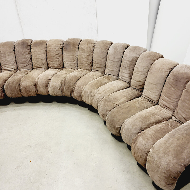 Vintage De Sede Ds600 snake sofa by Ueli Berger and Riva, 1970s