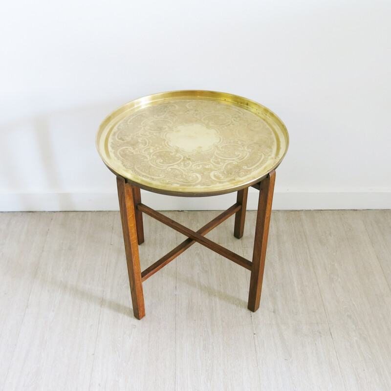 Petite table d'appoint en laiton - 1940