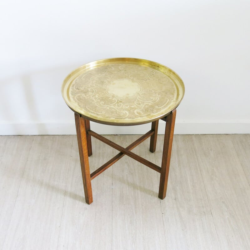 Small side table in brass - 1940s