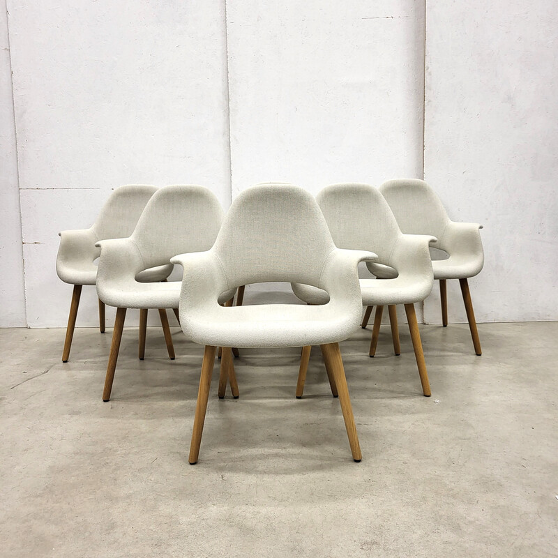 Juego de 6 sillas vintage Vitra Organic de Charles Eames y Eero Saarinen