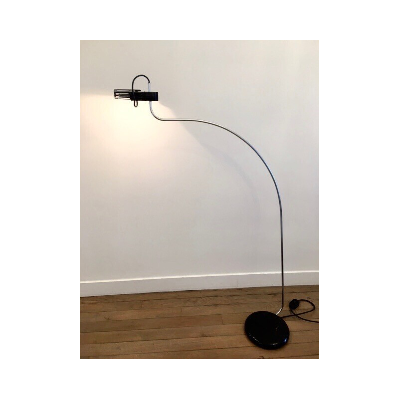 Lampe sur pied vintage "Oluce" par Bruno Gecchelin