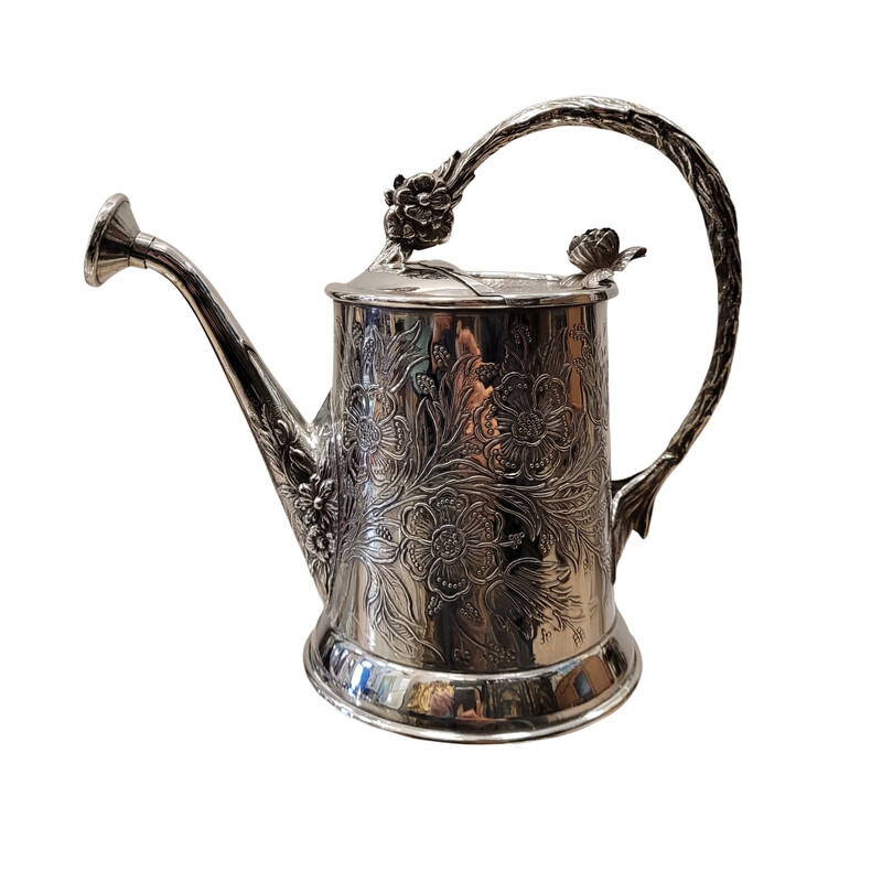 Vintage watering can in sterling silver