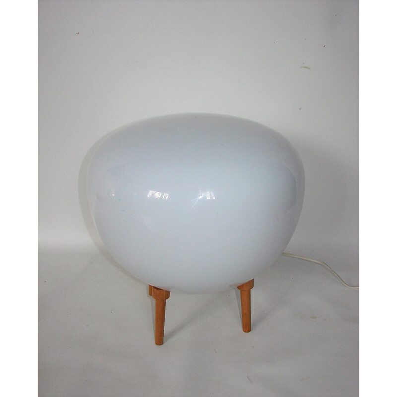 Vintage Space age floor lamp in acrylic and wood, 1970s