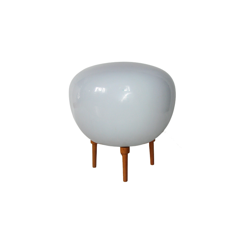 Vintage Space age floor lamp in acrylic and wood, 1970s