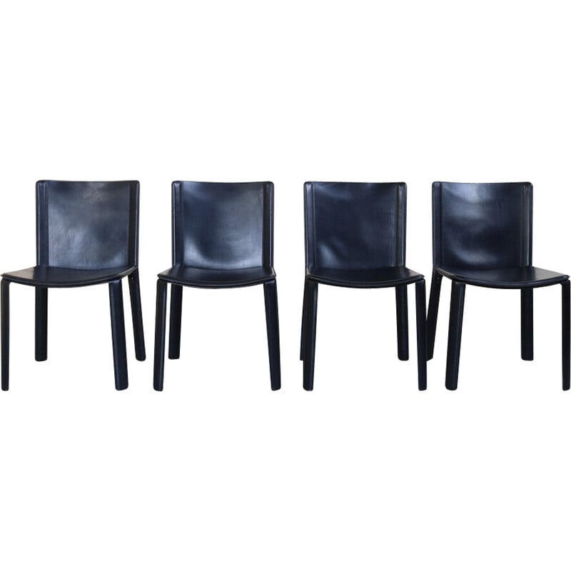 Ensemble de 4 chaises vintage pour Cidue, 1980