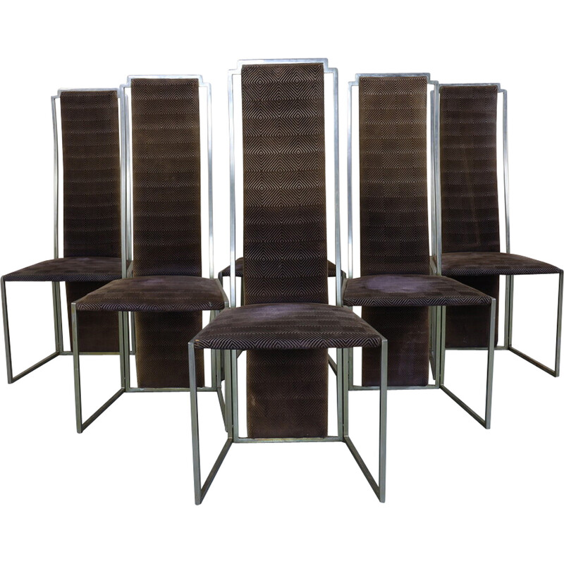 Set of 6 dining chairs by Maison Jansen