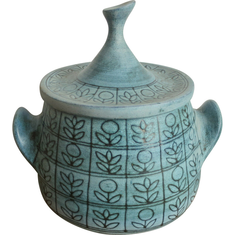 Vintage ceramic pot by Jean de Lespinasse, France 1950