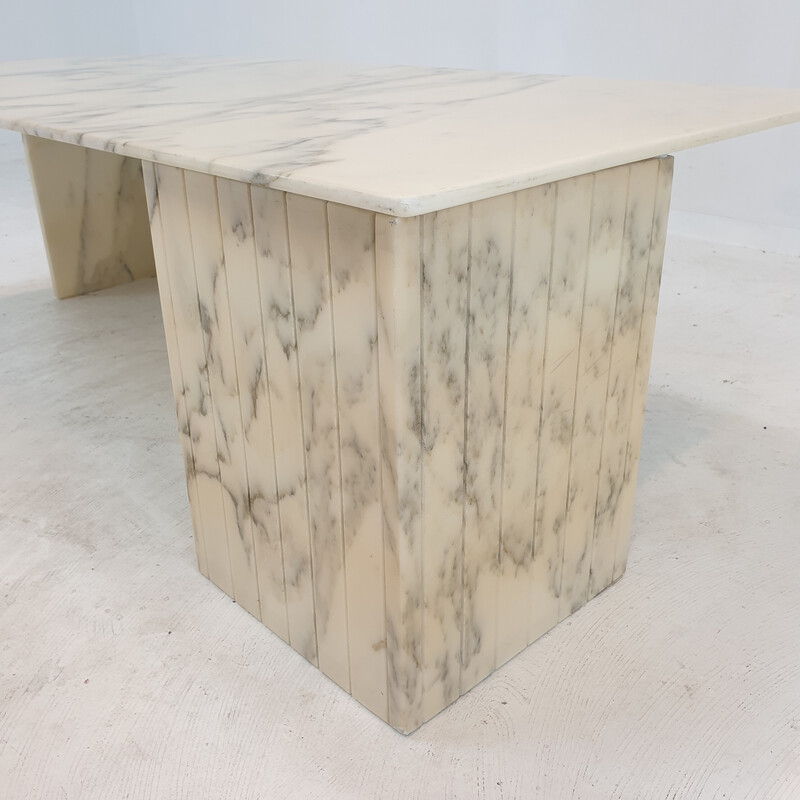 Table basse italienne vintage en marbre, 1970