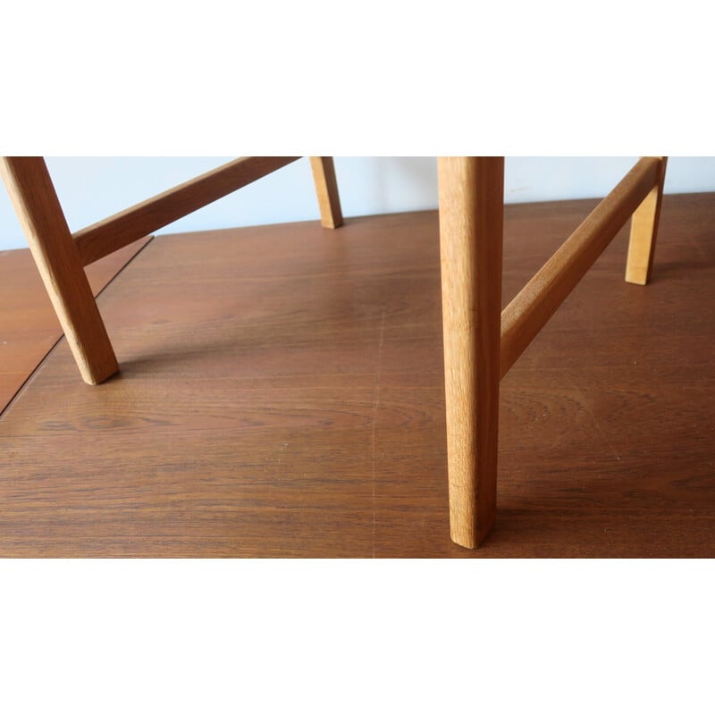 Pair of vintage solid oakwood dining chairs by Kurt Ostervig for Kp Mobler, Denmark 1950s