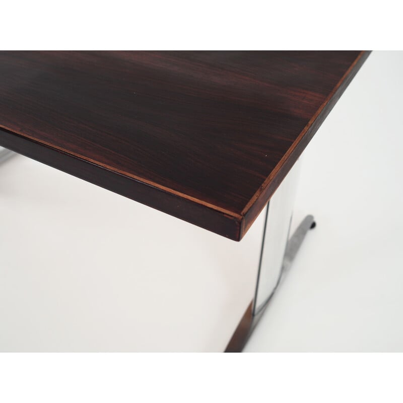 Vintage Scandinavian desk in chrome and rosewood