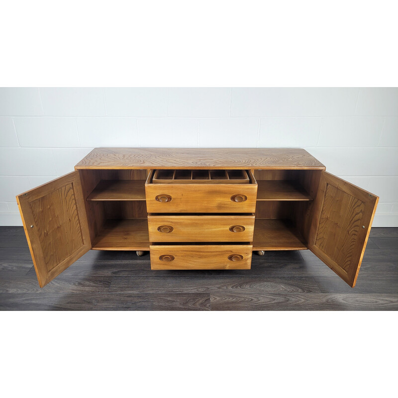 Vintage elm lowboard by Ercol, 1970s