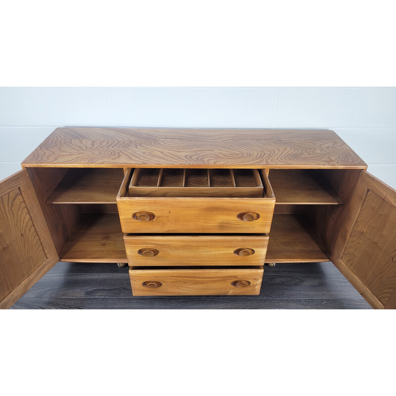 Vintage elm lowboard by Ercol, 1970s