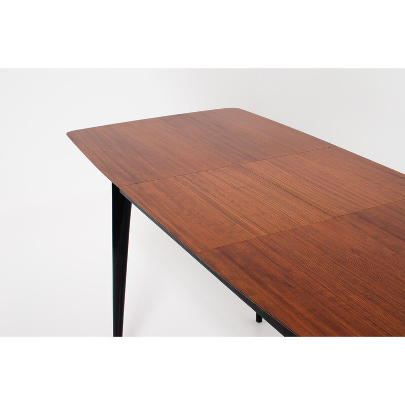 Mesa extensible vintage en bubinga de Alfred Hendrickx para Belform, Bélgica 1950