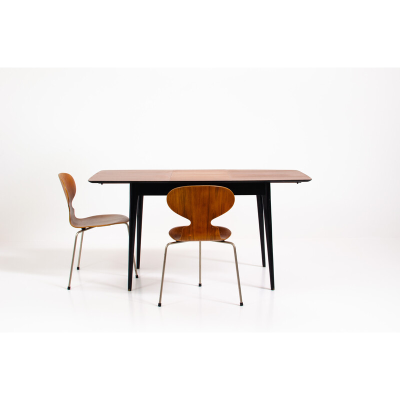 Vintage extendable table in bubinga by Alfred Hendrickx for Belform, Belgium 1950