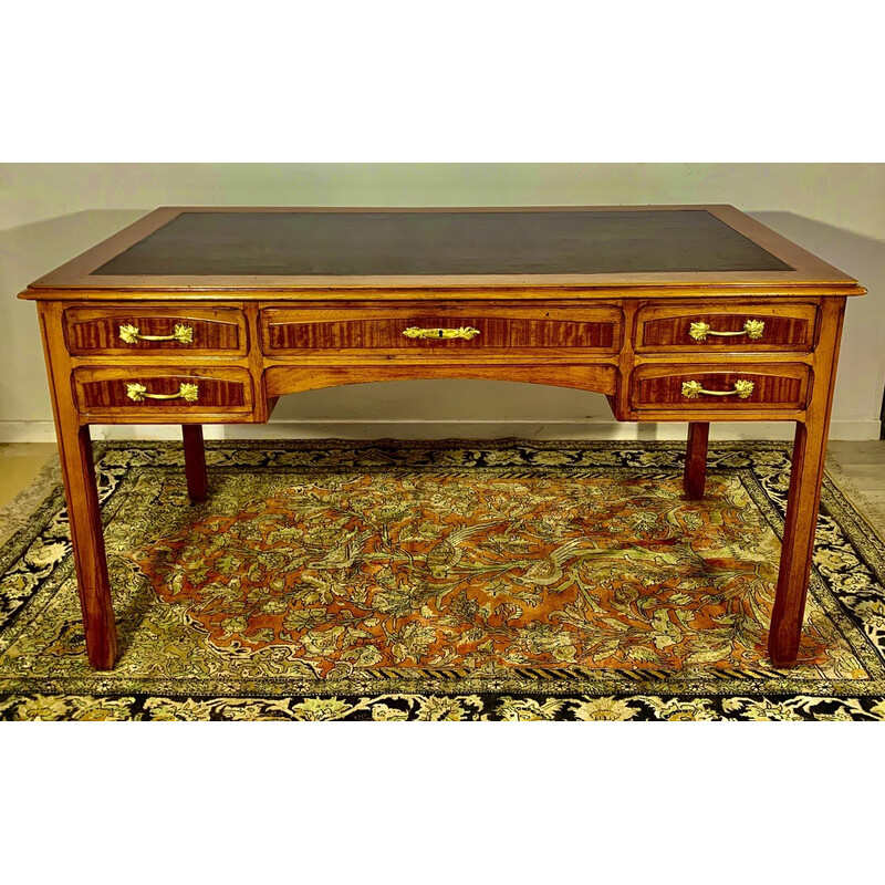 Vintage Art Deco mahogany desk, 1920