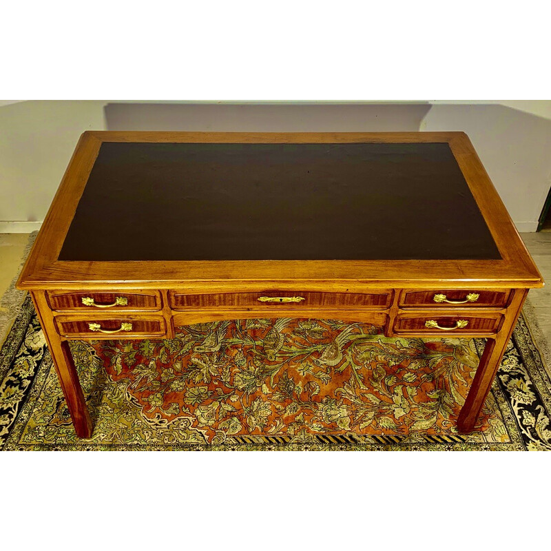 Vintage Art Deco mahogany desk, 1920