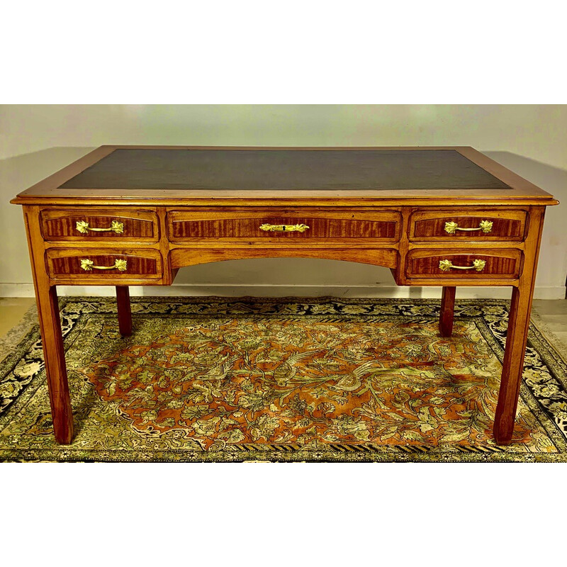 Vintage Art Deco mahogany desk, 1920
