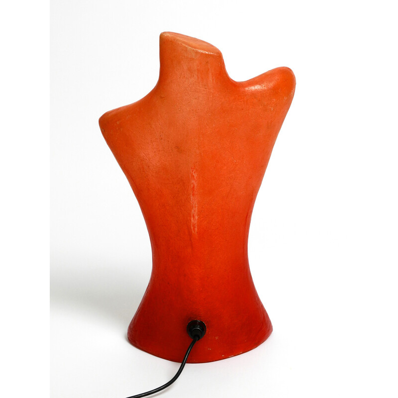 Lampe de table vintage en fibre de verre rouge, 1960