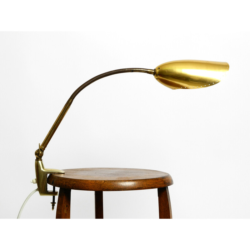 Vintage brass gooseneck lamp