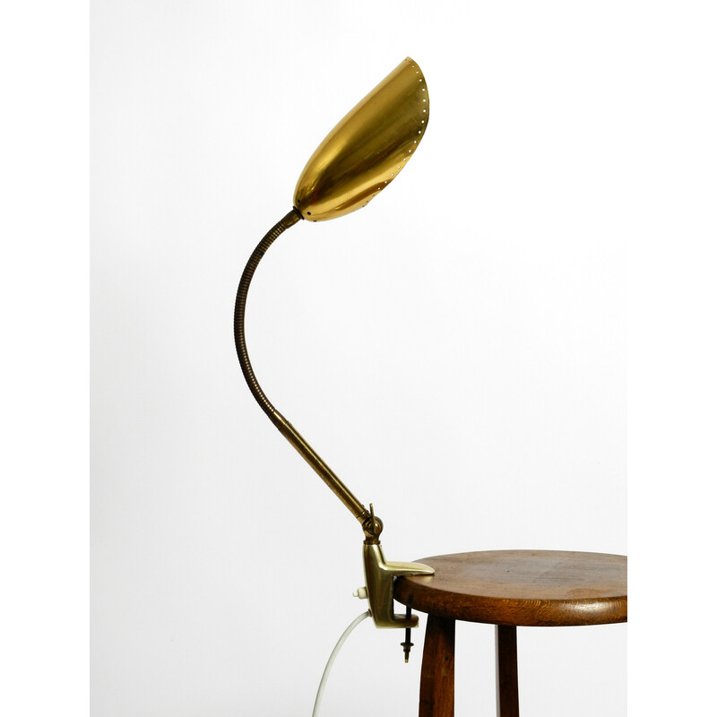 Vintage brass gooseneck lamp