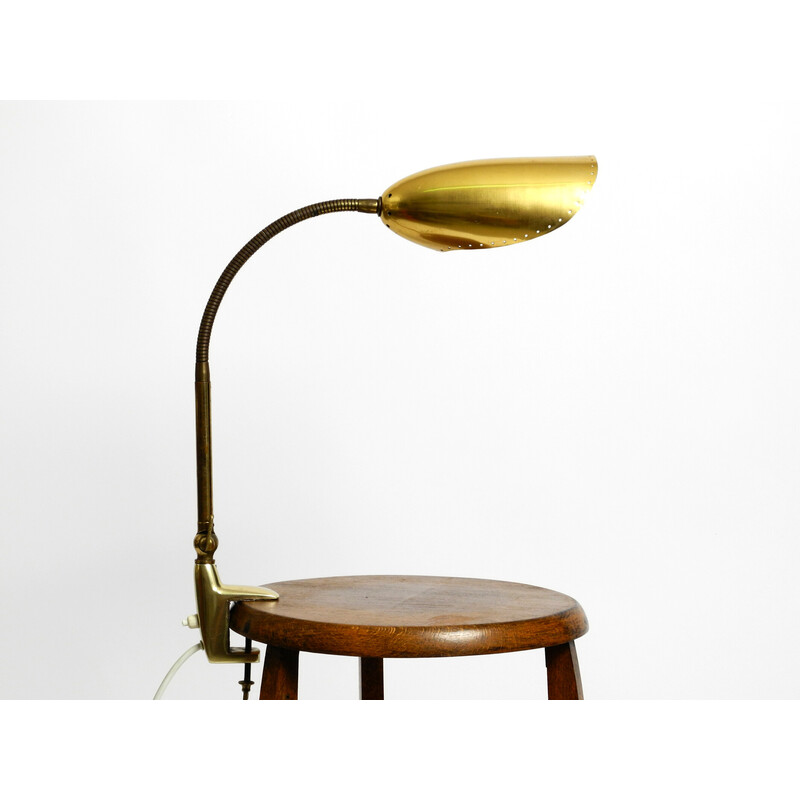 Vintage brass gooseneck lamp