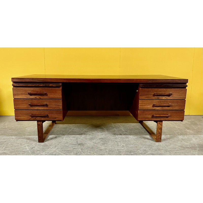 Vintage rosewood executive desk by Jensen and Valeur for Dyrlund, Denmark