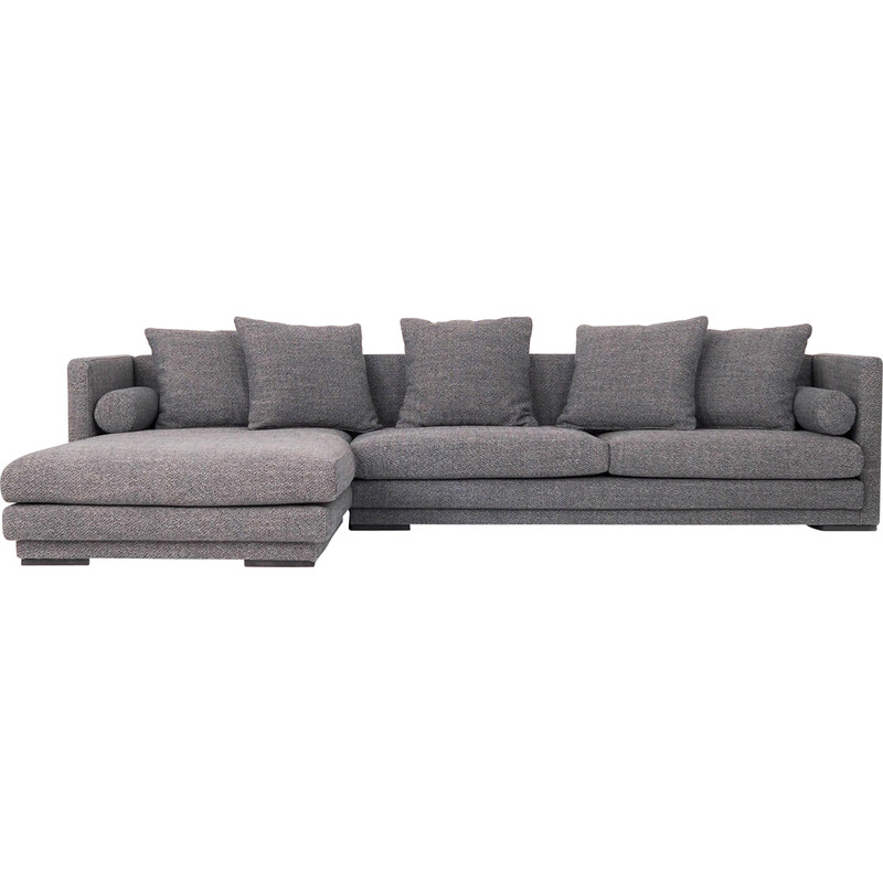 Vintage Scandinavian corner sofa Malmo in grey melange