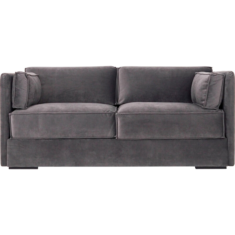 Vintage Scandinavische sofa Haga in grijs velours