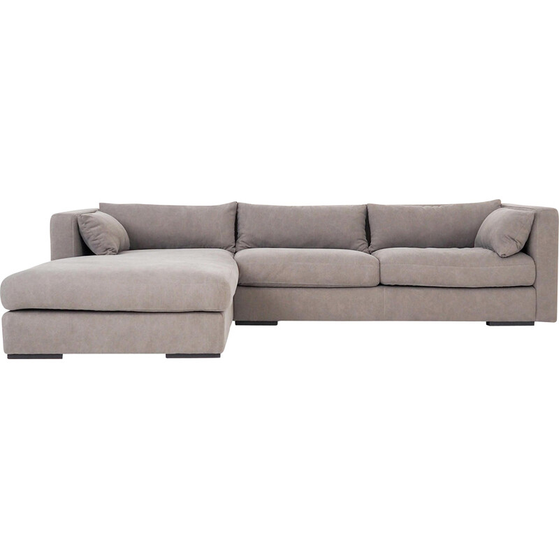 Vintage Scandinavian corner sofa Stockholm in grey