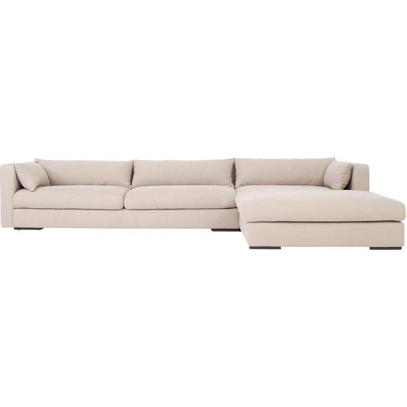 Vintage Scandinavian corner sofa Stockholm in beige