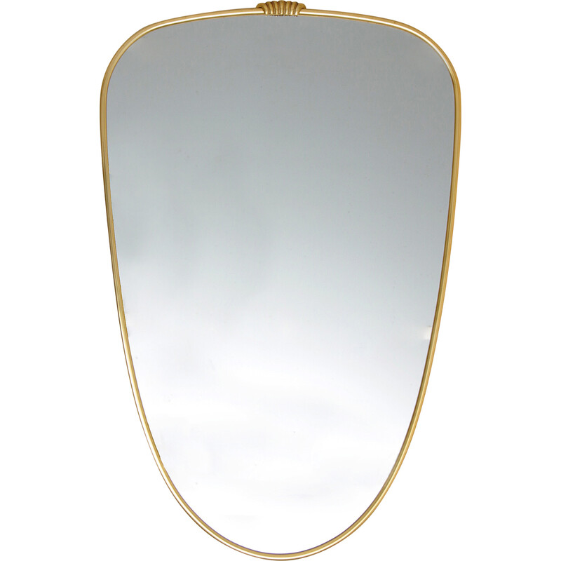 Vintage mirror with brass edge, Germany 1960s