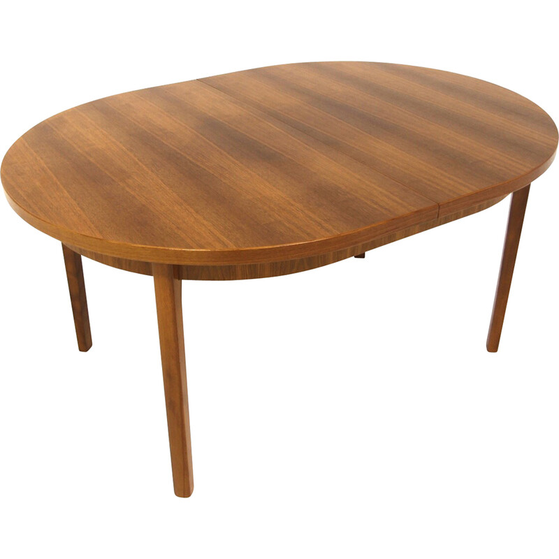 Scandinavian vintage wood walnut table, Sweden 1960