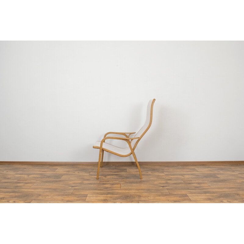 Vintage Lamino armchair in beige wool by Yngve Ekström for Swedese, Sweden 1950