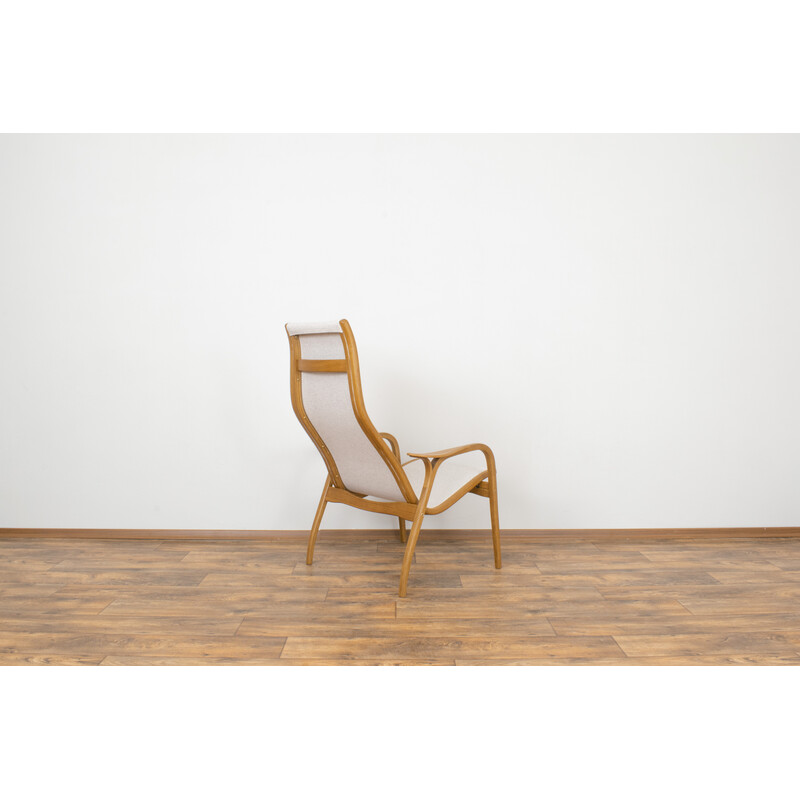 Vintage Lamino armchair in beige wool by Yngve Ekström for Swedese, Sweden 1950