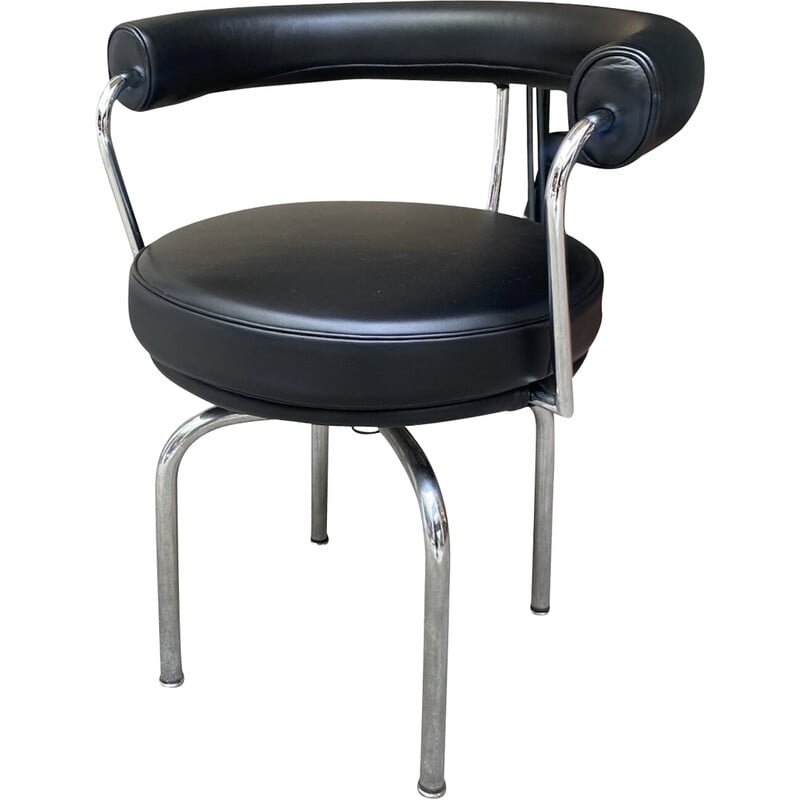 Schwarzer Vintage-Drehstuhl Lc7 für Cassina, 2000