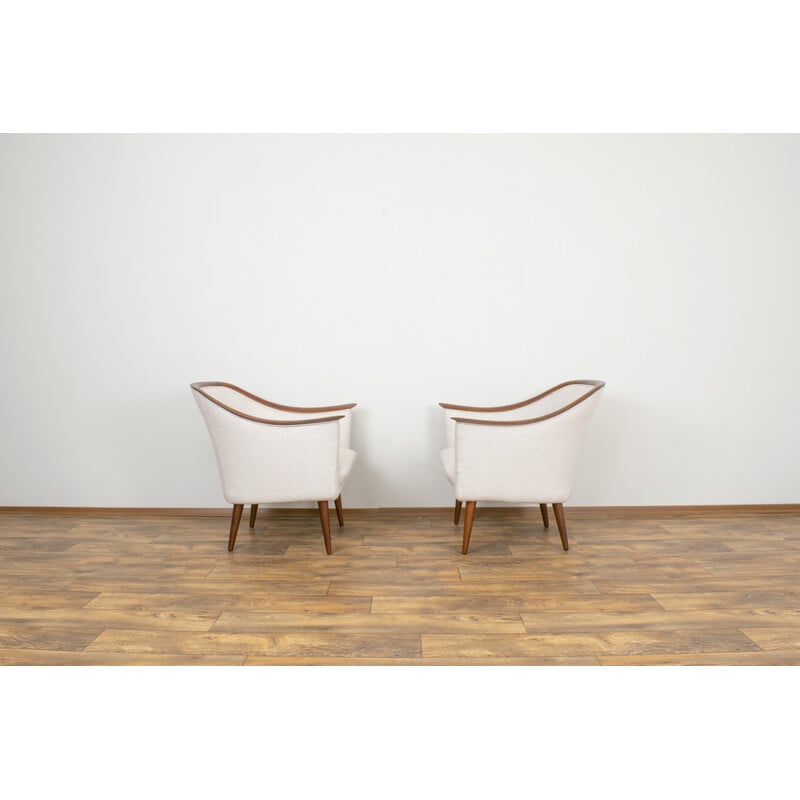 Pair of vintage teak armchairs by Fredrik A. Kayser for Vatne Lenestolfabrikk, Norway 1960