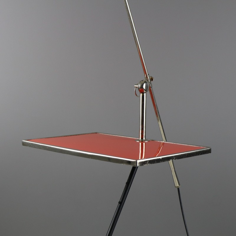 Candeeiro de chão ajustável com mesa, 1971