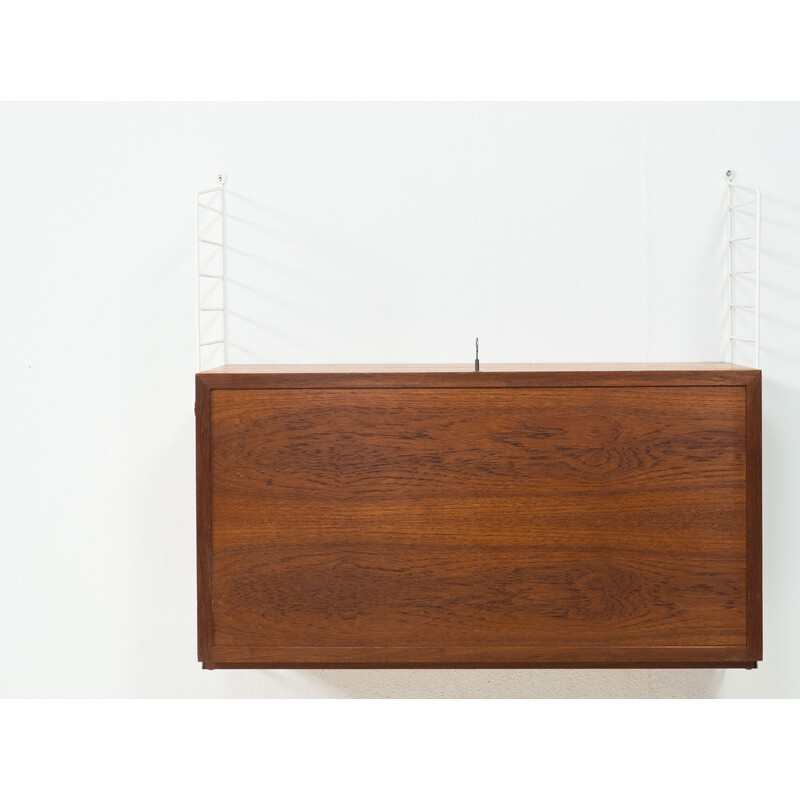 Vintage teak record cabinet by Kajsa and Nisse Strinning for String design Ab, Sweden 1960